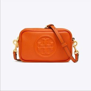 New Tory Burch Perry Bombe Mini Bag Orange